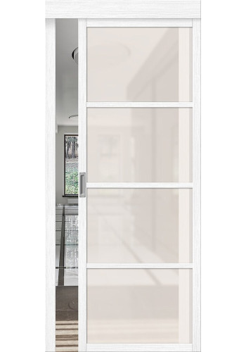 Межкомнатная дверь Твигги-11.3, со стеклом, цвет Snow Melinga Межкомнатная дверь Твигги-11.3, со стеклом, цвет Snow Melinga