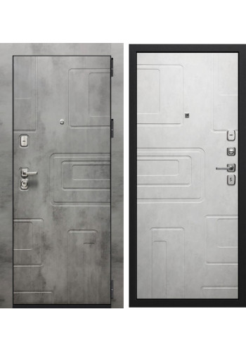 Дверь мет. SD Prof Фортуна New Бетон темный/Бетон светлый, со стеклом